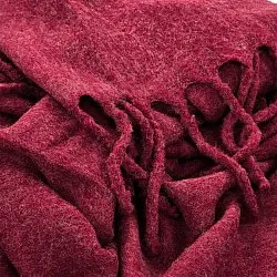 Coperte - Plaid in misto lana - Samantha (rosso scuro)