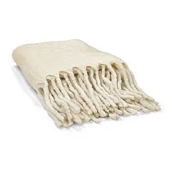 Coperte - Plaid in misto lana - Samantha (offwhite)