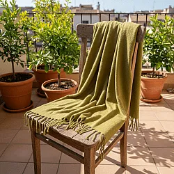 Coperte - Plaid in misto lana - Samantha (verde oliva)