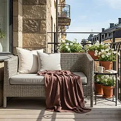 Coperte - Vanja Throw (marrone scuro)