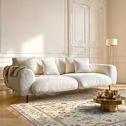Tappeto a tessitura piatta - Adira (grigio/rosa)