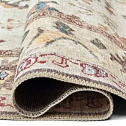 Tappeto a tessitura piatta - Adira (grigio/rosa)