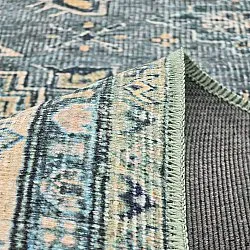Tappeto a tessitura piatta - Benaluna (blu/verde)