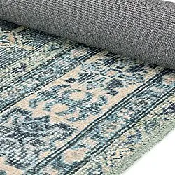 Tappeto a tessitura piatta - Benaluna (blu/verde)