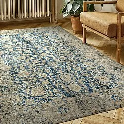 Tappeto a tessitura piatta - Delvar (blu)
