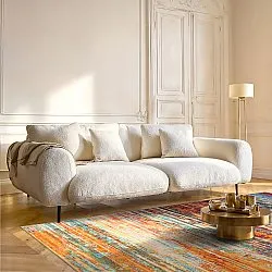 Tappeto a tessitura piatta - Kazea (arancione/multicolore)