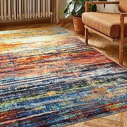 Tappeto a tessitura piatta - Kazea (arancione/multicolore)