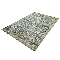 Tappeto a tessitura piatta - Noura (blu)