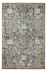 Tappeto a tessitura piatta - Noura (blu scuro)