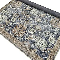 Tappeto a tessitura piatta - Noura (blu scuro)