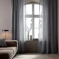 Tende - Tende di lino Cosmina (grigio scuro)