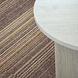 Moquette - Almeria Piastrelle tessili 24 pz. (a righe irregolari marrone)