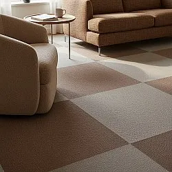 Moquette - Almeria Piastrelle tessili 24 pz. (marrone)