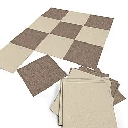Moquette - Almeria Piastrelle tessili 24 pz. (marrone)