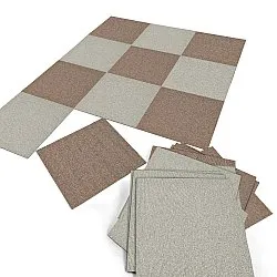 Moquette - Almeria Piastrelle tessili 24 pz. (marrone)