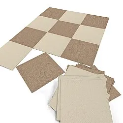 Moquette - Almeria Piastrelle tessili 24 pz. (crema)