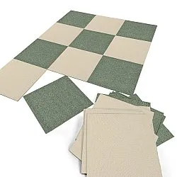 Moquette - Almeria Piastrelle tessili 24 pz. (crema)