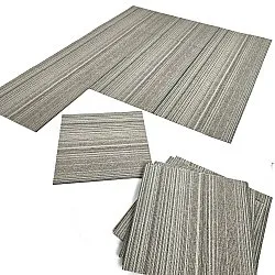 Moquette - Almeria Piastrelle tessili 24 pz. (a righe irregolari grigio)
