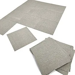Moquette - Almeria Piastrelle tessili 24 pz. (a righe grigio)