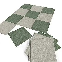 Moquette - Almeria Piastrelle tessili 24 pz. (verde)