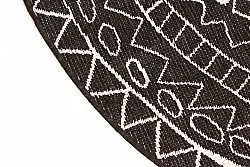 Tappeto rotondo - Brussels Diamond (nero)