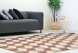 Tappeto In Lana - Floriáda (beige/marrone)
