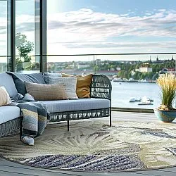 Tappeti rotondi - Indoor/Outdoor Havana (blå/multi)