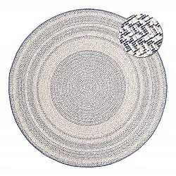 Tappeto rotondo - Indoor/Outdoor Angus (blu)