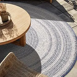 Tappeto rotondo - Indoor/Outdoor Angus (blu)