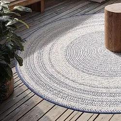 Tappeto rotondo - Indoor/Outdoor Angus (blu)