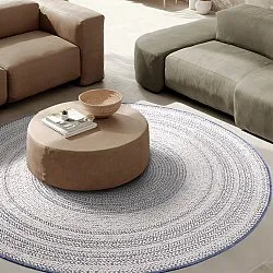 Tappeto rotondo - Indoor/Outdoor Angus (blu)