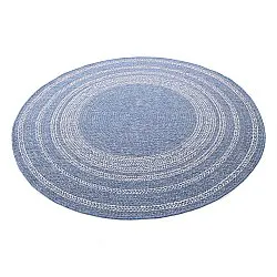 Tappeto rotondo - Indoor/Outdoor Angus (blu)