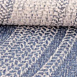 Tappeto rotondo - Indoor/Outdoor Angus (blu)