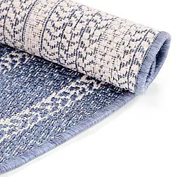 Tappeto rotondo - Indoor/Outdoor Angus (blu)