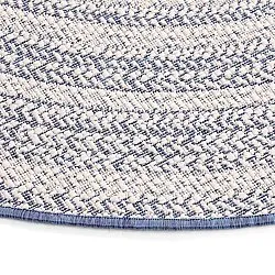 Tappeto rotondo - Indoor/Outdoor Angus (blu)