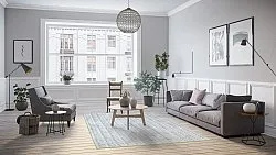 Tappeto Wilton - Sevgi (grigio/bianco)