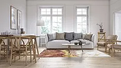 Tappeto Wilton - Padova (marrone/bianco/oro)