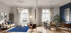 Tappeto In Lana - Hamilton (Classic Blue)