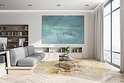 Tappeto rotondo - Elena (beige/oro)