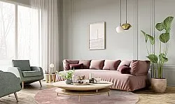 Tappeti rotondi - Aranga Super Soft Fur (rosa)