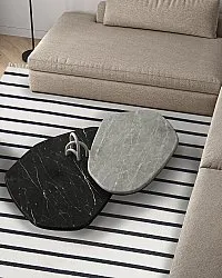 Tappeto di cotone - Helle (offwhite/nero)