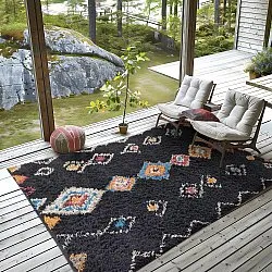 Tappeto A Pelo Lungo - Marden Natural Cotton Shaggy (nero/multi)