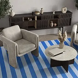 Tappeto di cotone - Nilo (blu)