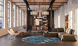 Tappeto rotondo - Brigooda (azzurro)