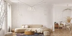 Tappeto rotondo - Sanza (grigio/multi)