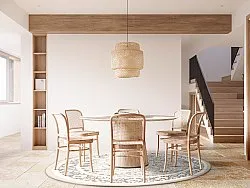 Tappeti rotondi - Ember (beige/grigio)