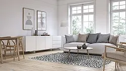 Tappeto Wilton - Leopard (nero/bianco)