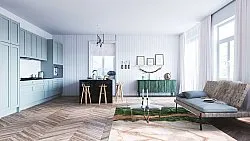 Tappeto Wilton - Padova (verde/bianco/arancia)