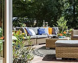 Tappeti rotondi - Indoor/Outdoor Indiana (grigio)