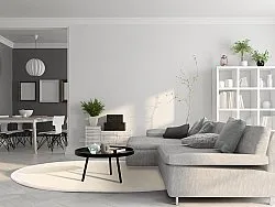 Tappeto rotondo (sisal) - Agave (argento/grigio)
